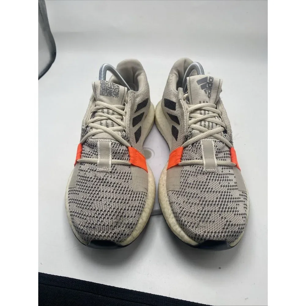 Adidas Shoes Men Size 9.5 Boost Beige White Athletic Running Trainers 3844
